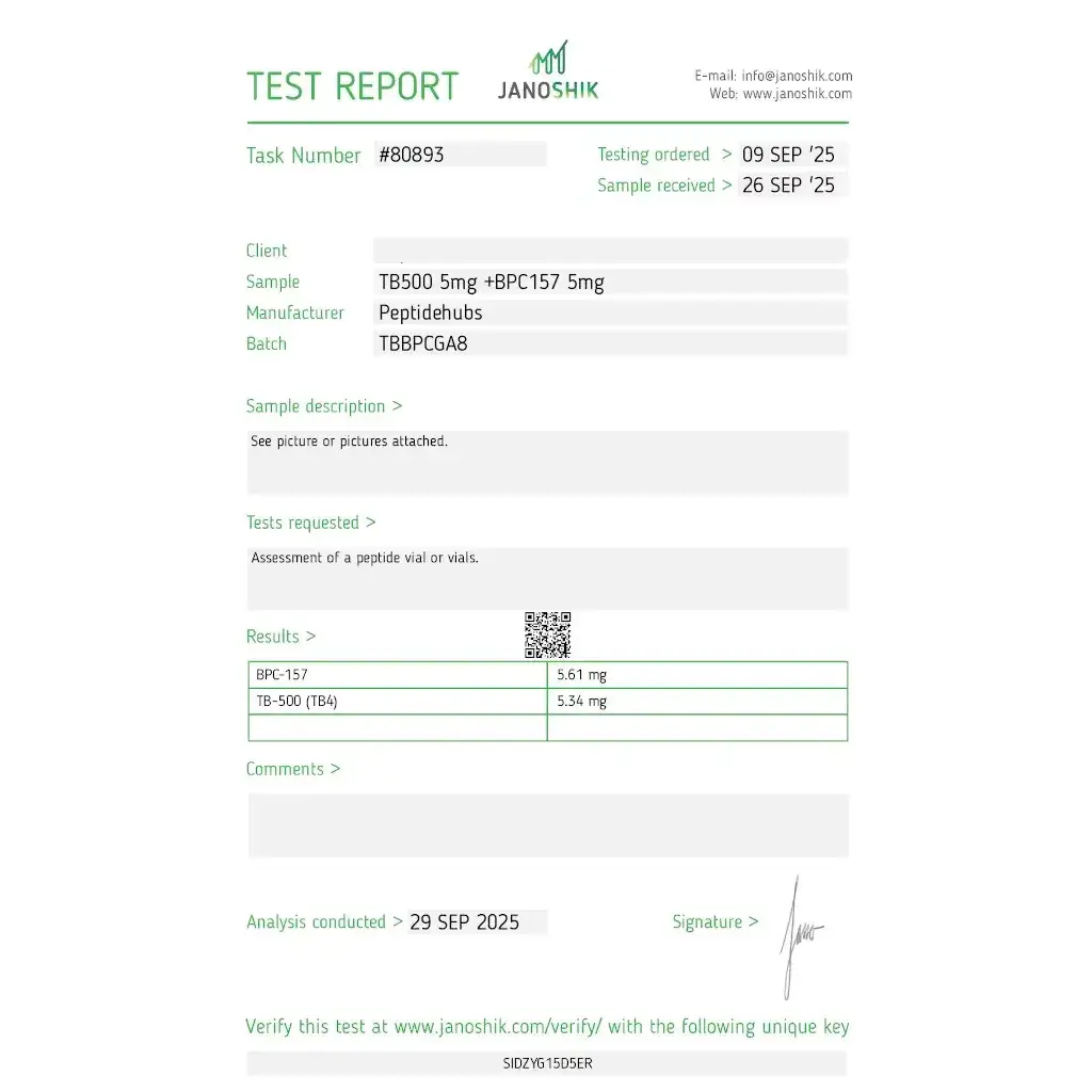 Buy TB 500 5 mg/BPC 157 5 mg Online