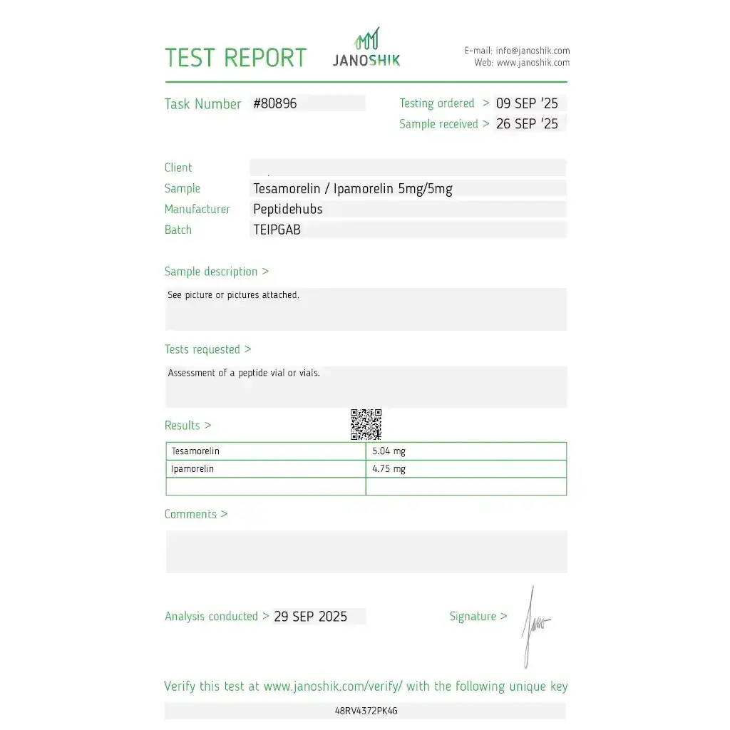 Buy Tesamorelin 5 mg/Ipamorelin 5 mg Online